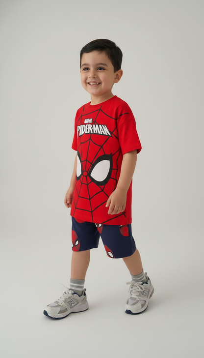 إطلالة الأبطال الصغار – SPIDER MAN الأحمر الجريء