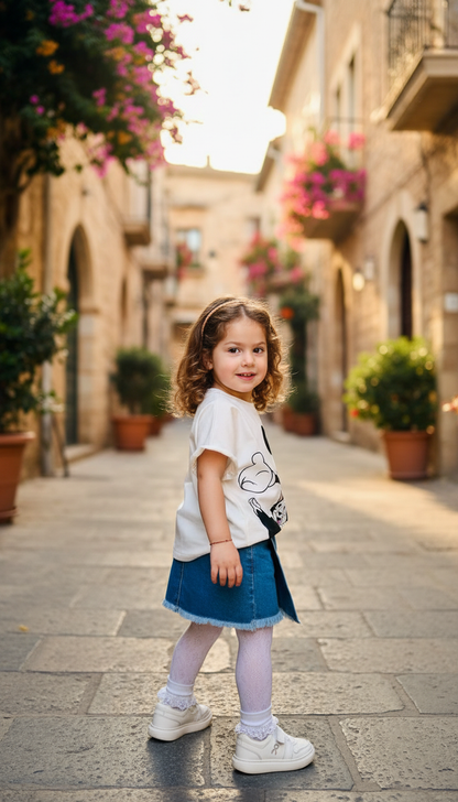 طقم MINNIE – أناقة الجينز مع ميني ماوس