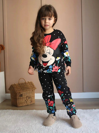 طقم Minnie Mouse ديزني للبنات من 2 قطع
