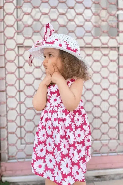Jolie robe d'été fuchsia