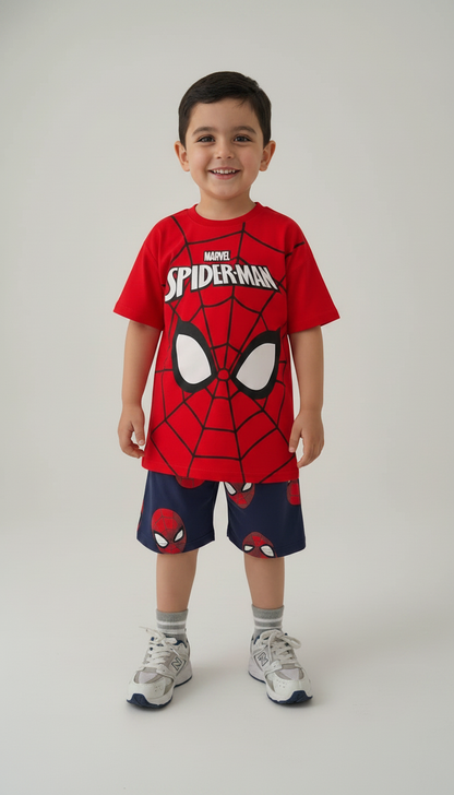 إطلالة الأبطال الصغار – SPIDER MAN الأحمر الجريء